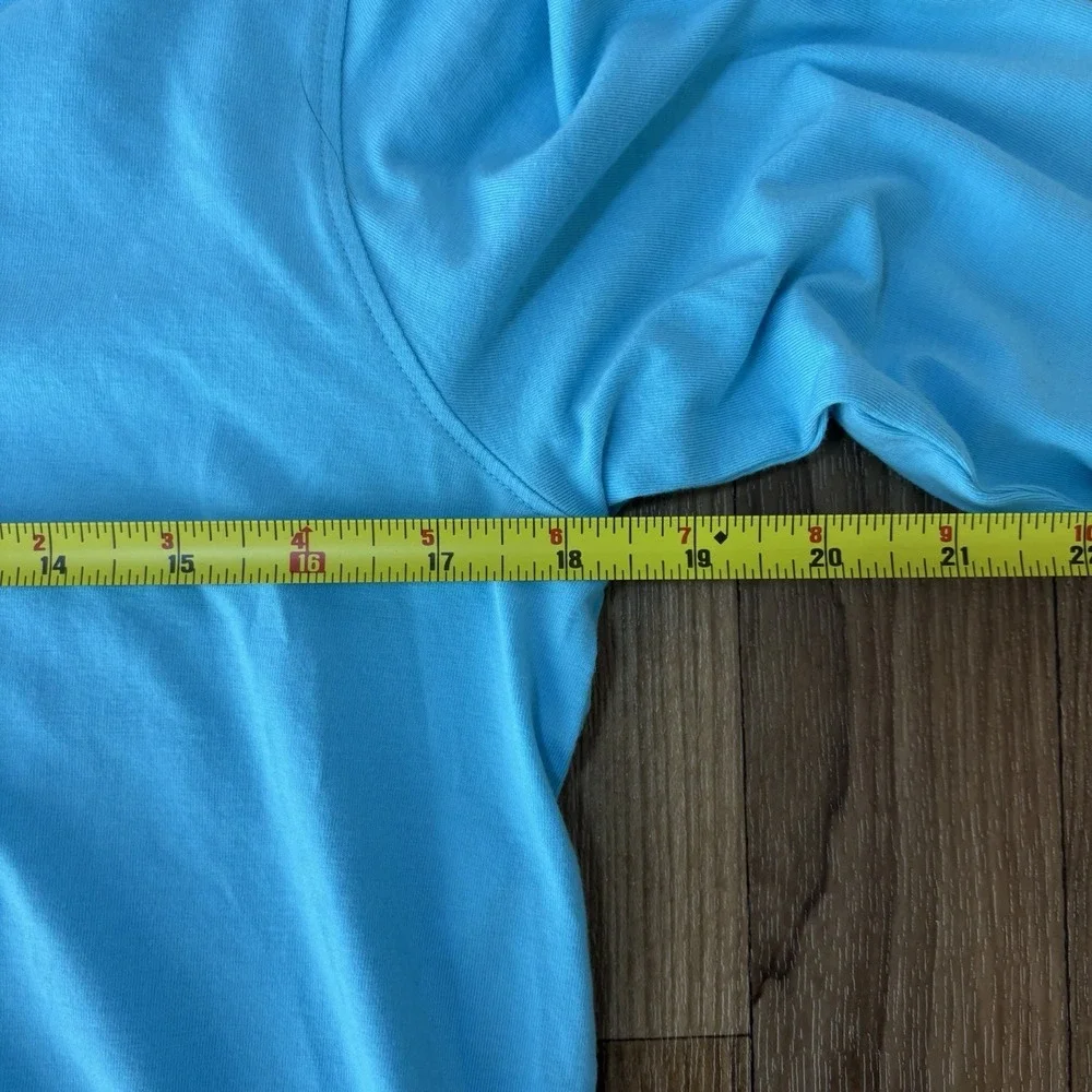 Coolibar Oceanview Tunic Sheath Dress UPF 50 Womens M Aqua Blue Beach Swim Cover - Picture 7 of 8